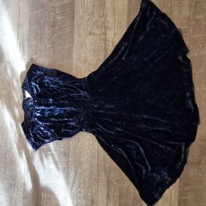 Blue Velvet Dress